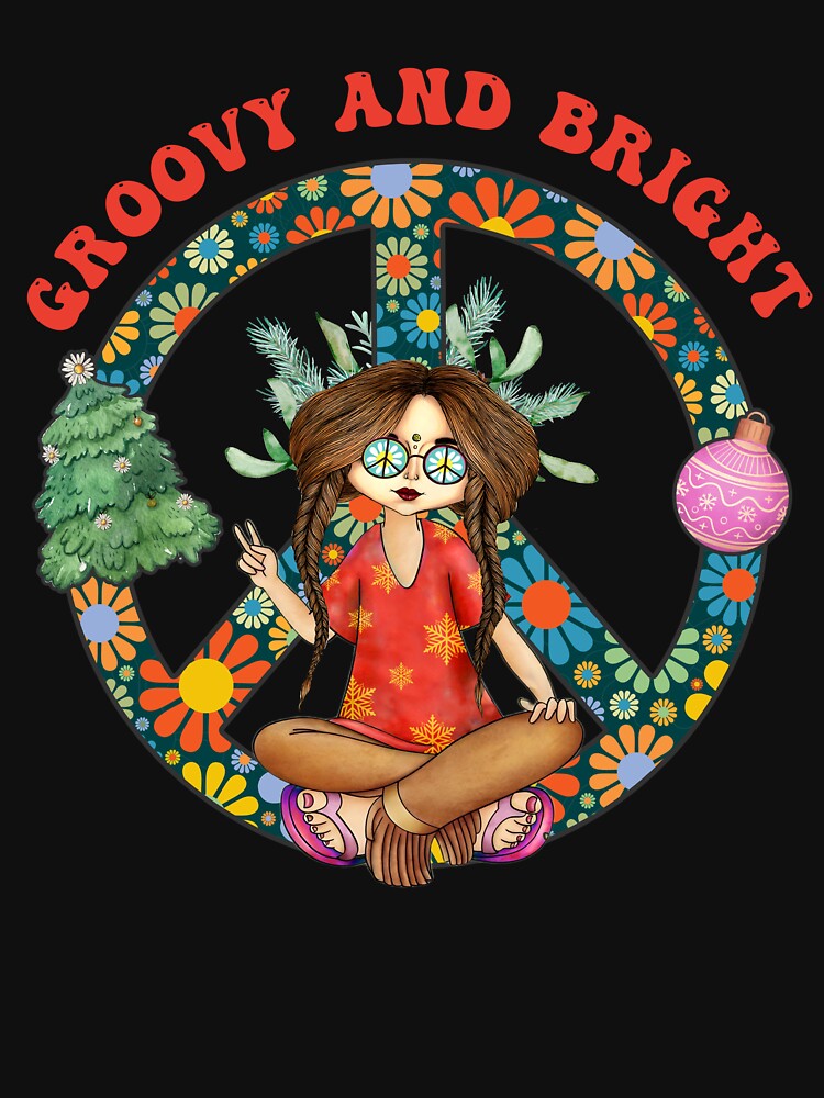groovy and bright christmas hippie by hieuvustore