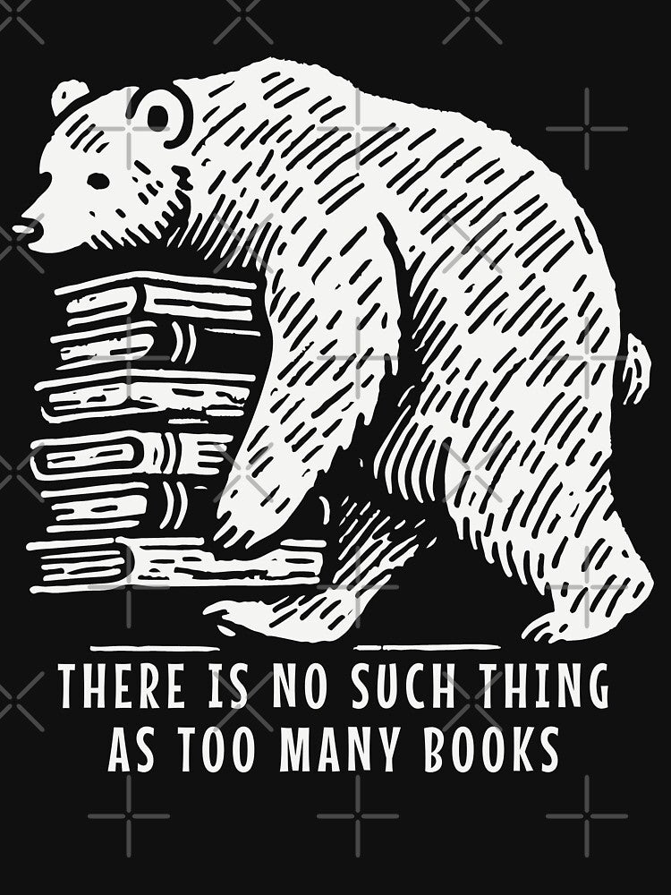 Funny Book Lover Bear Statement For Book Fan by LuminOrb