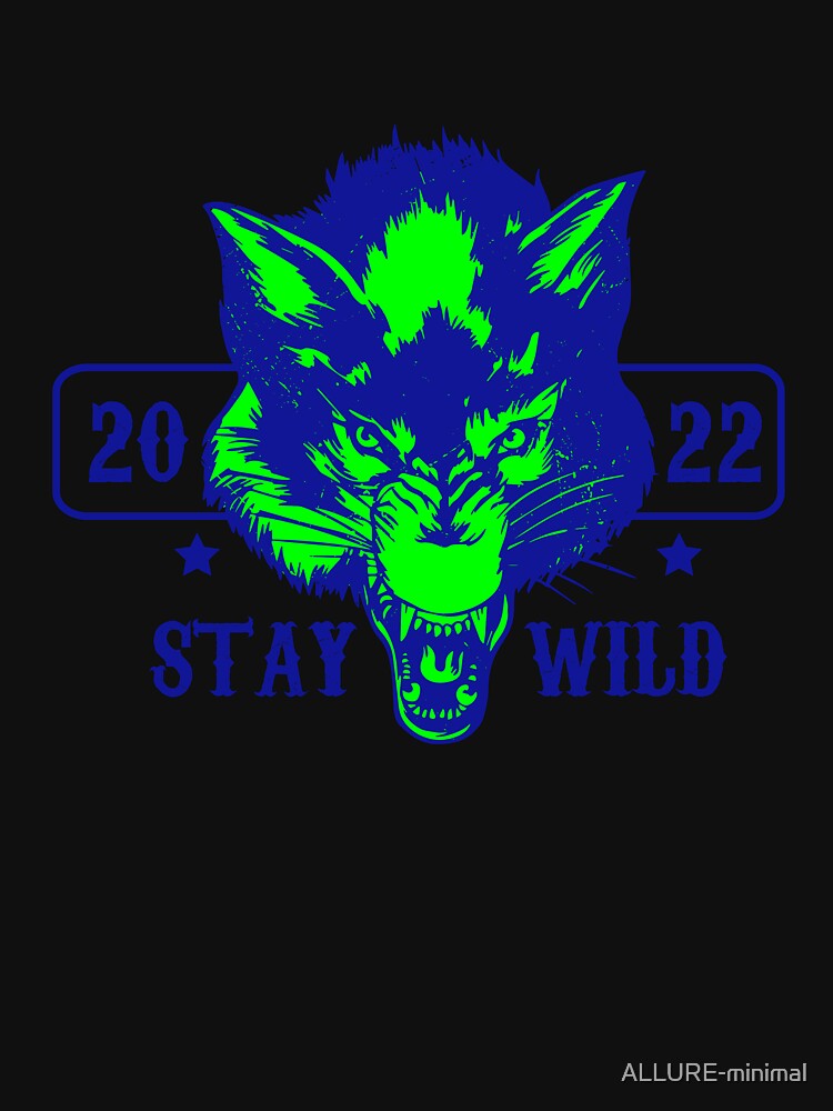 Stay Wild Club Ben Azelart Merch - angry wolf - energetic yellow color by ALLURE-minimal