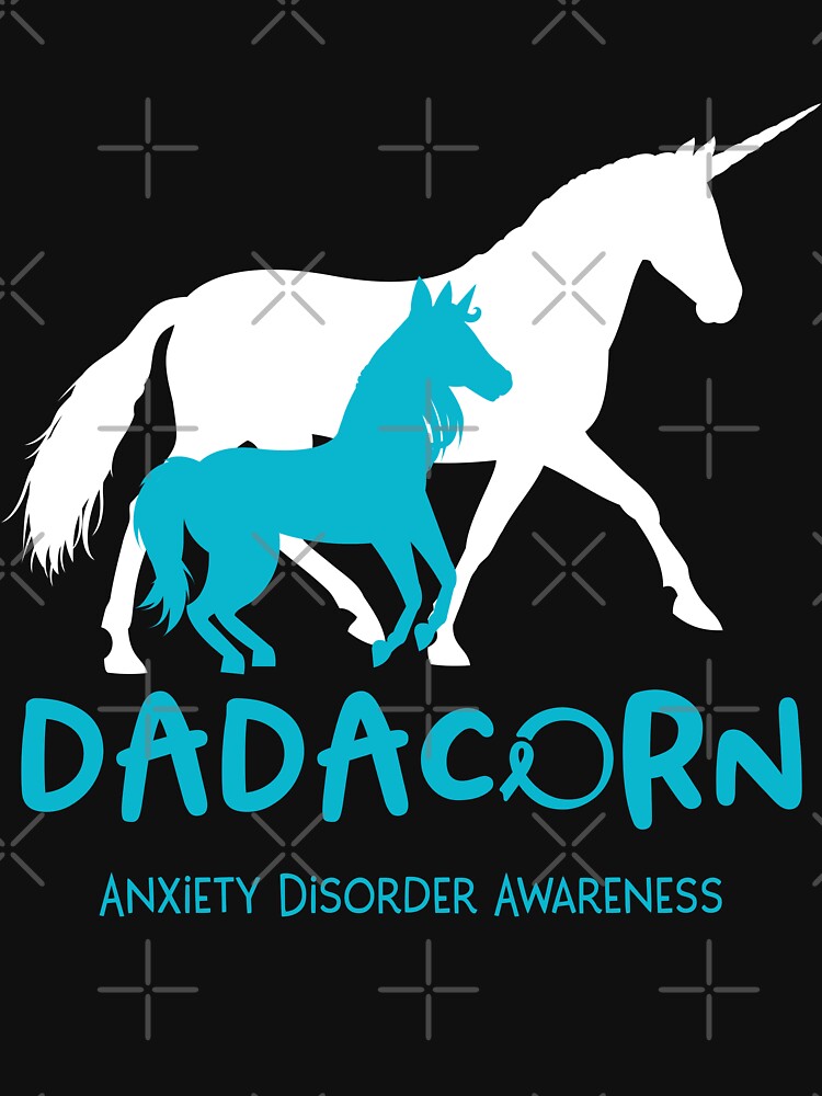 Anxiety Disorder Awareness Dad Unicorn Dadacorn Support Anxiety Disorder Warrior by RunningShop