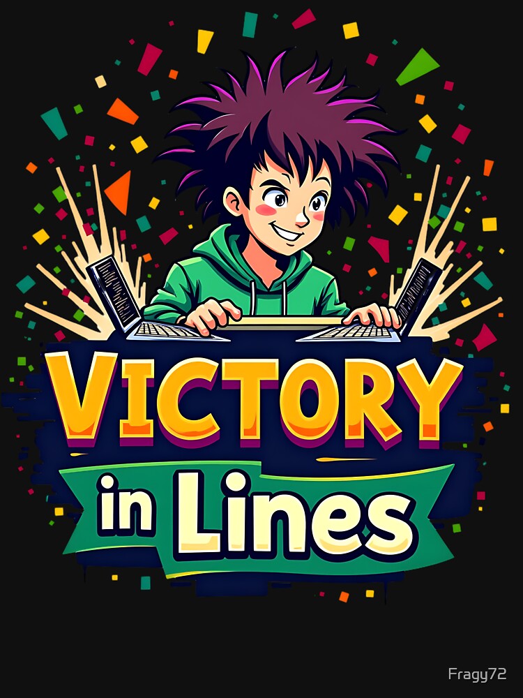 Victory in Lines – Programmer Meme for Coders & Devs by Fragy72