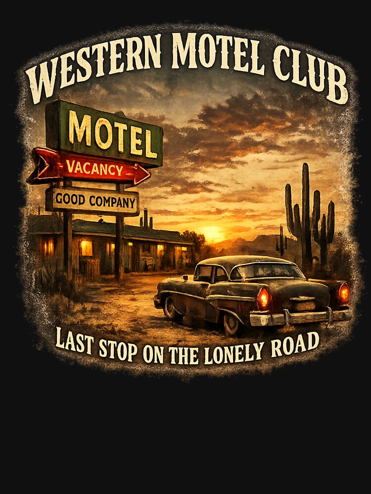 WESTERN MOTEL CLUB – Vintage Americana Desert Motel Graphic by Anyshca