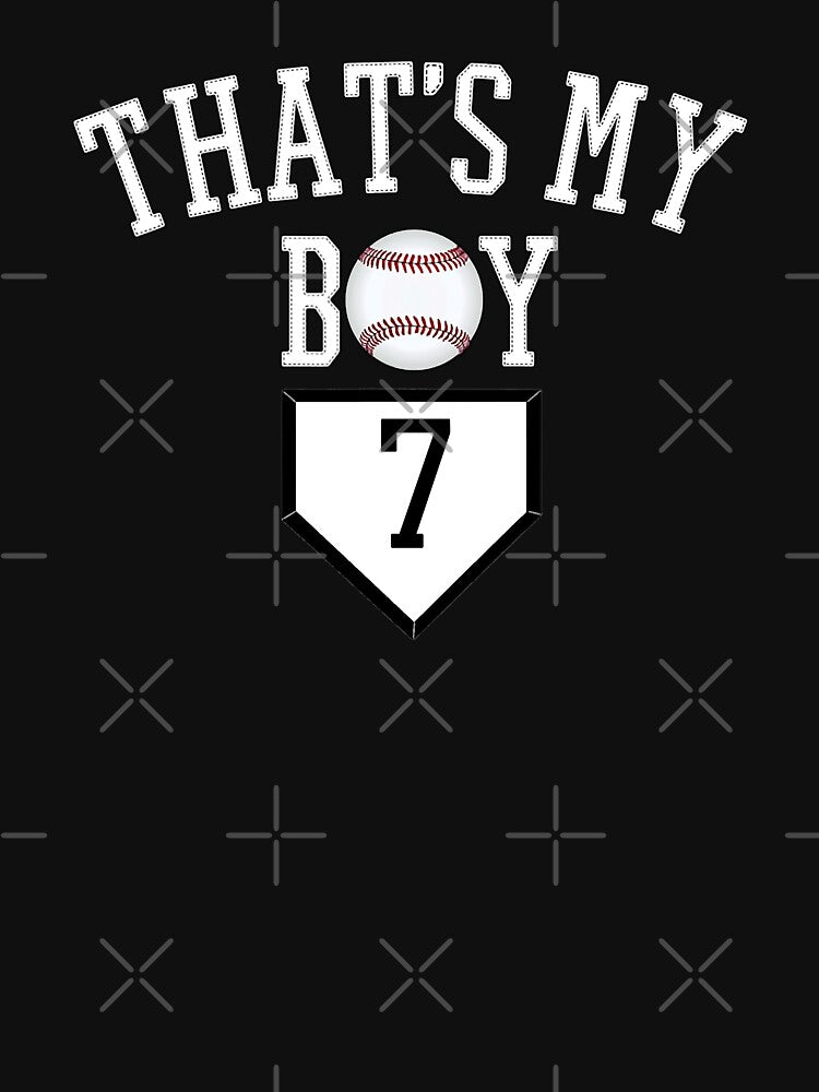 7 That's My Boy Baseball Number Baseball Mom Dad by MichelSorour
