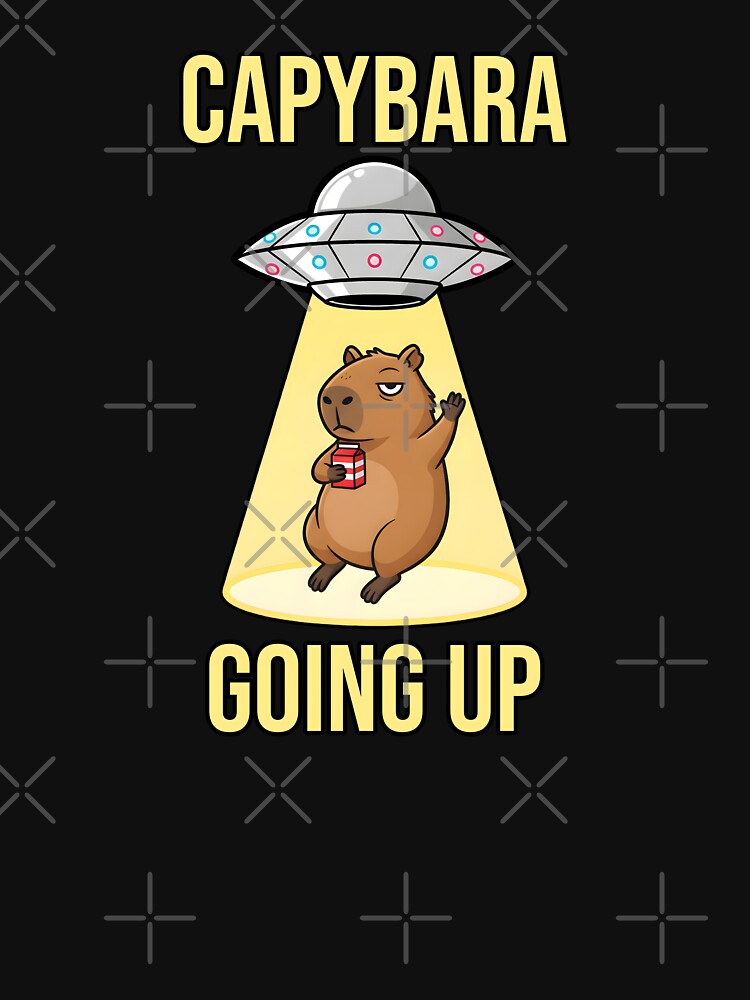 Capybara Going Up Chillest Alien Flying Saucers by at85productions