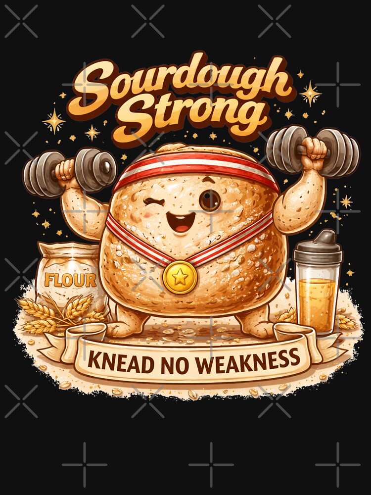 Sourdough Strong | Funny Bread Baking Pun by azule1