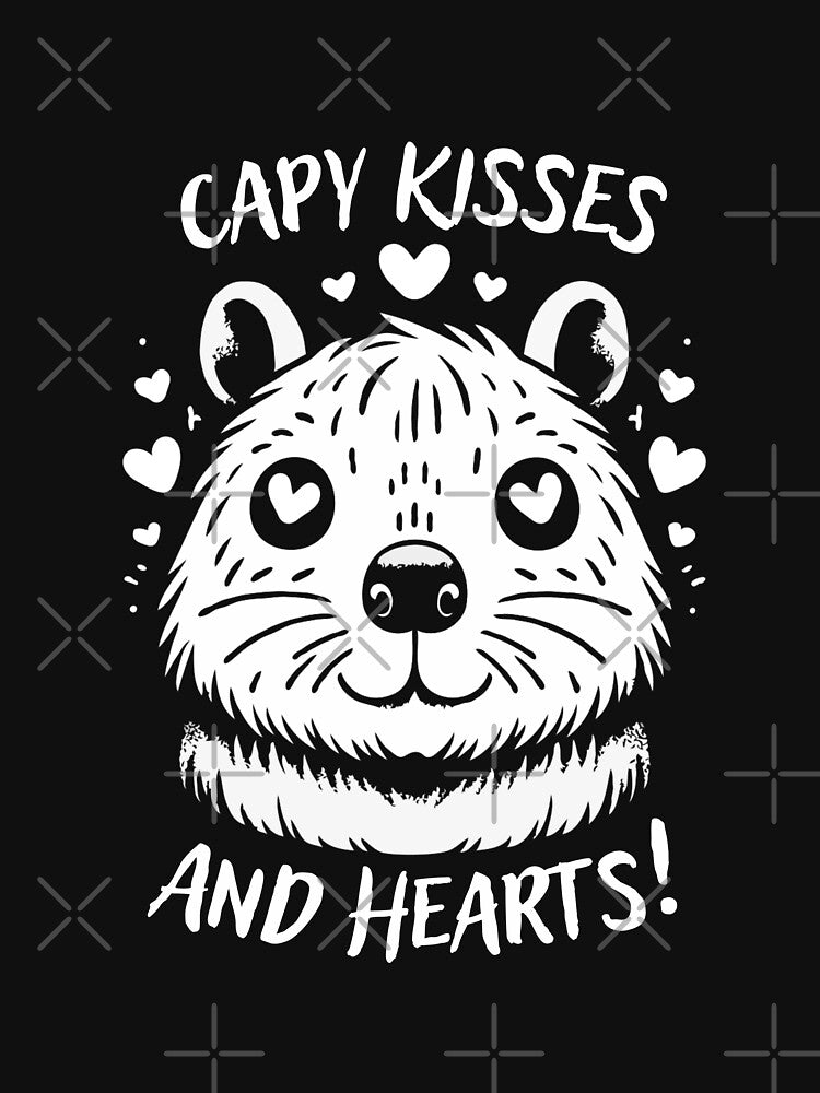 Cute Capybara Capy Valentines Day by WildPalette-Art