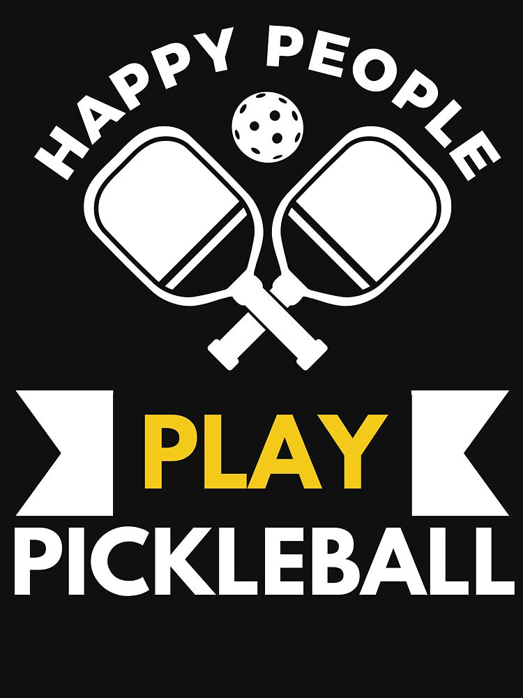 Happy People Play Pickleball - Funny Pickleball by Jalib