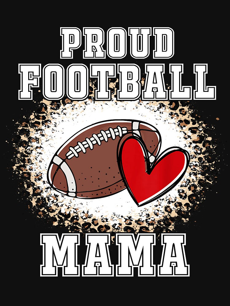 Proud Football Mama Girls Football Cheetah by AdamBuffom