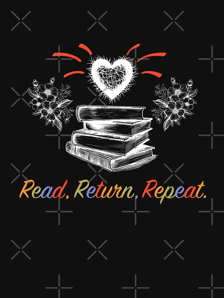 Book Reader - Read Return Repeat (White) by VelvetRoom