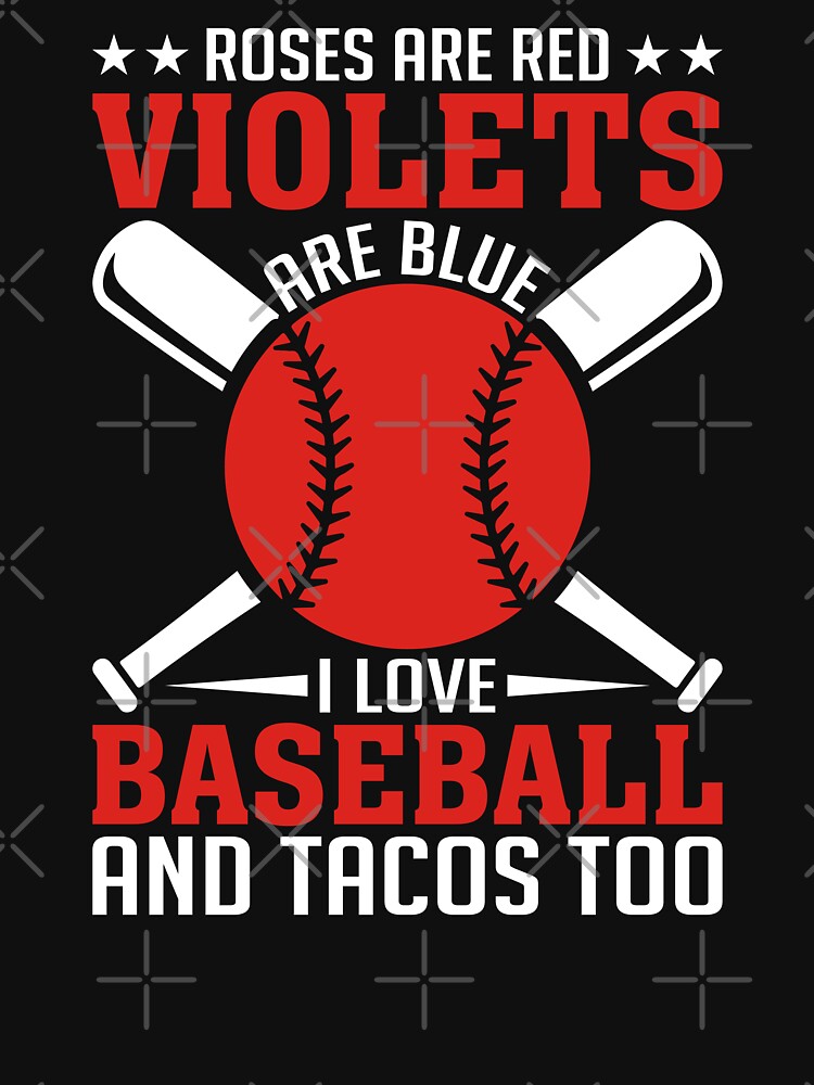 I Love Baseball and Tacos Retro Sport Art by Back2Collage
