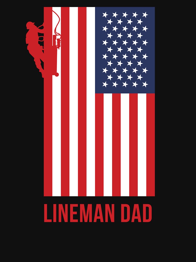 Electric Cable Lineman Husband Father Dad Fathers Day gift by Teez-Me