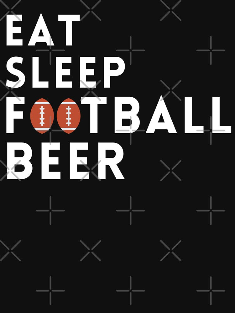 eat sleep football great gift for football and beer lover by salahnewdesign
