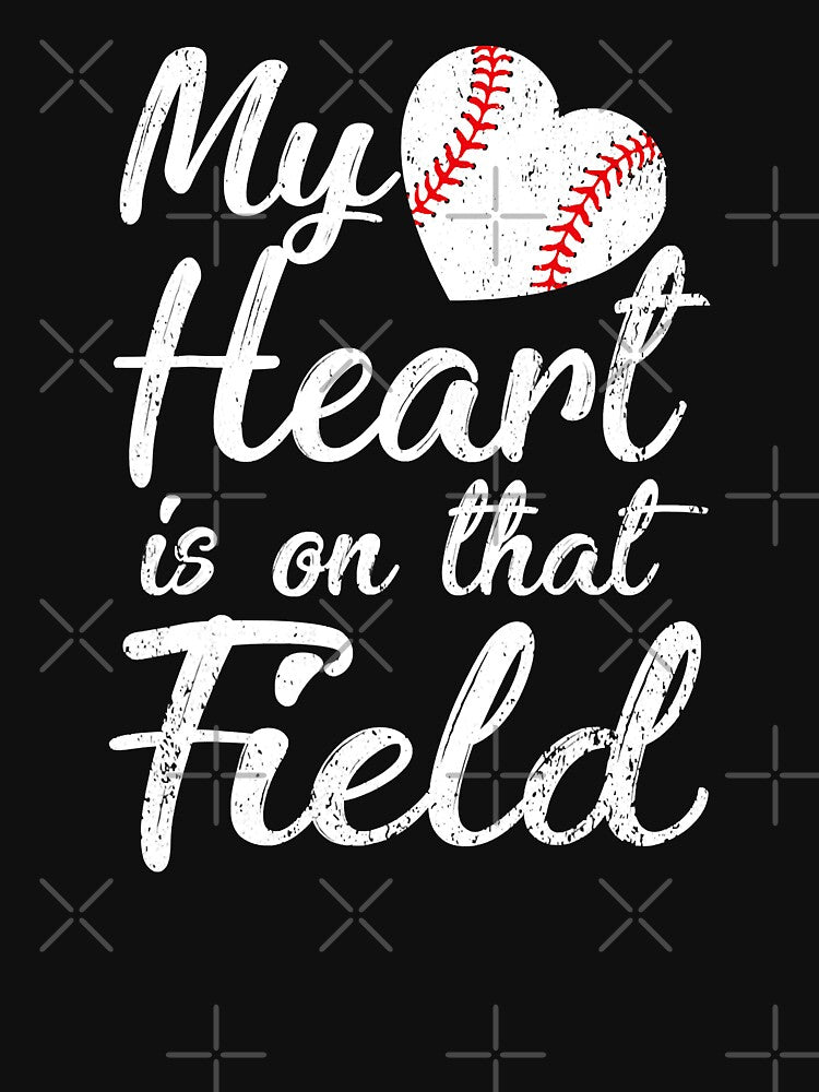 My Heart Is On That Field Baseball Leopard Baseball Softball Mom by MichelSorour