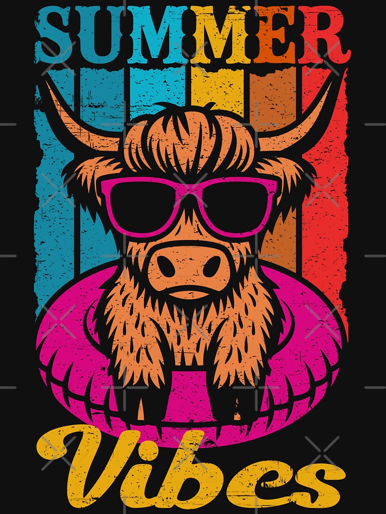 Highland Cow Summer Vibes by legendaryskins