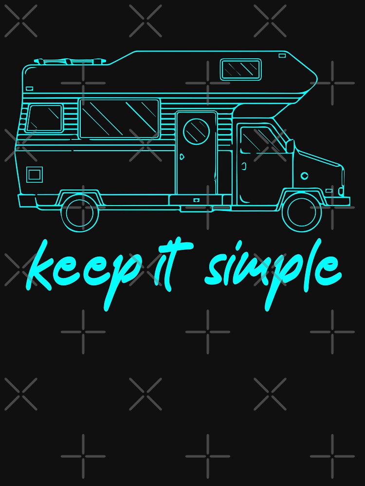 keep it simple van life outlined motorhome by joy4shirt