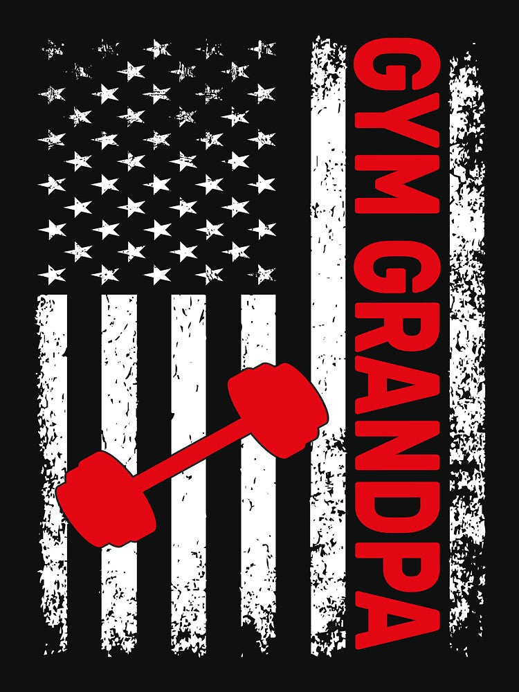 Gym Grandpa Patriotic Flag by KroghDs
