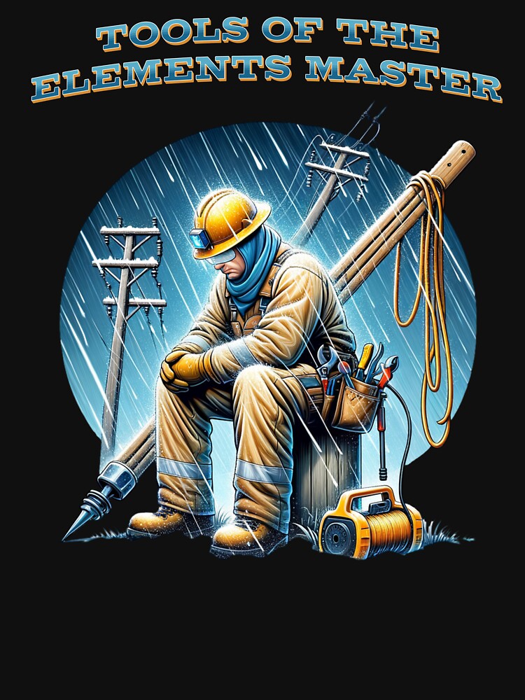Retired lineman rain shine sleet or snow - Tools of the elements master by JansenGS