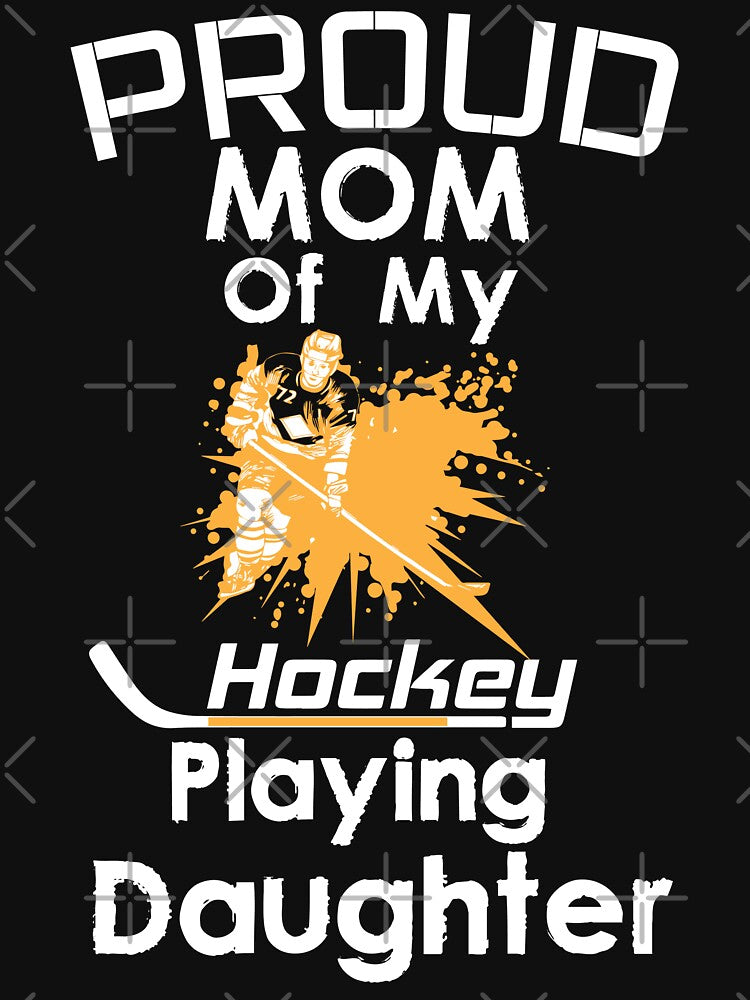 Proud Hockey mom, Funny Hockey mom, Ice Hockey by Tee Hub