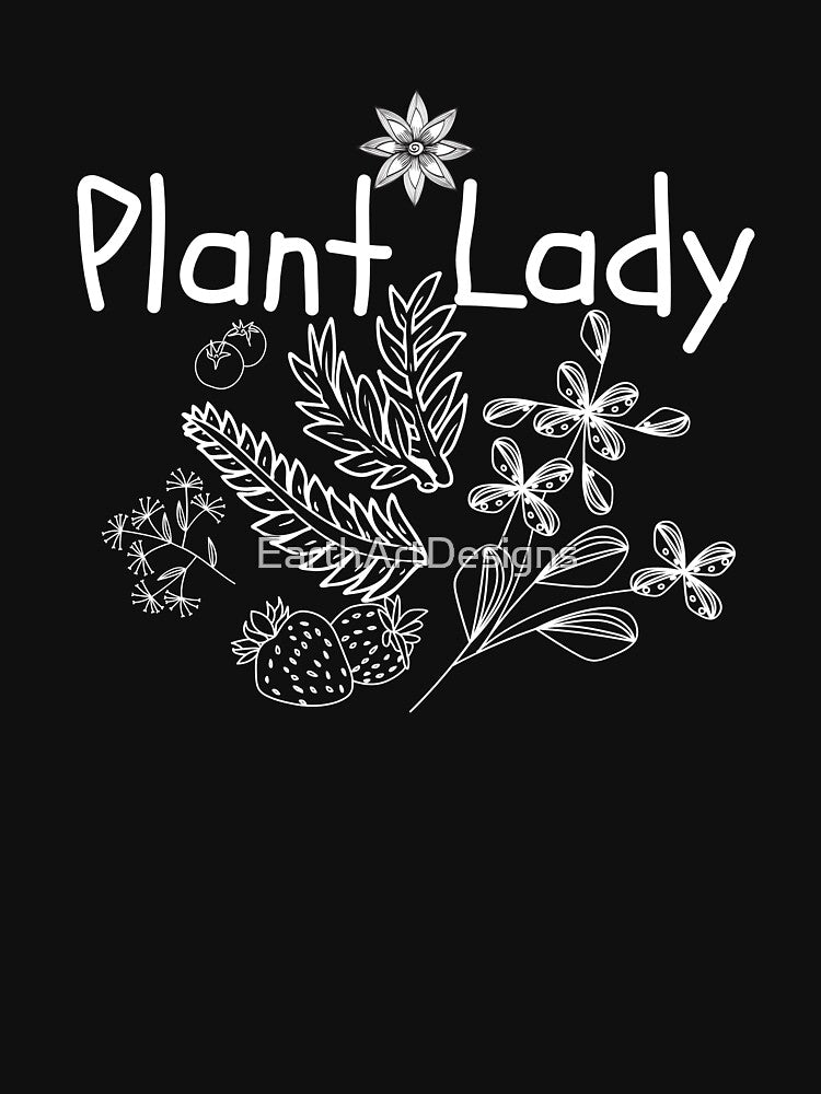 Plant Lady Funny Saying Line Drawing Design by EarthArtDesigns