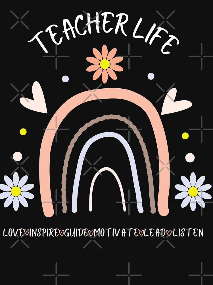 Teacher Life Love Inspire Guide Motivate Lead Listen by WanderTravels