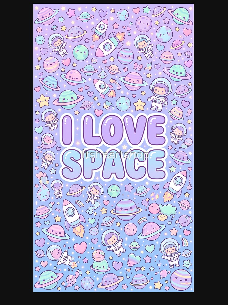I Love Space Kawaii Pattern by Itsheartshop Unisex