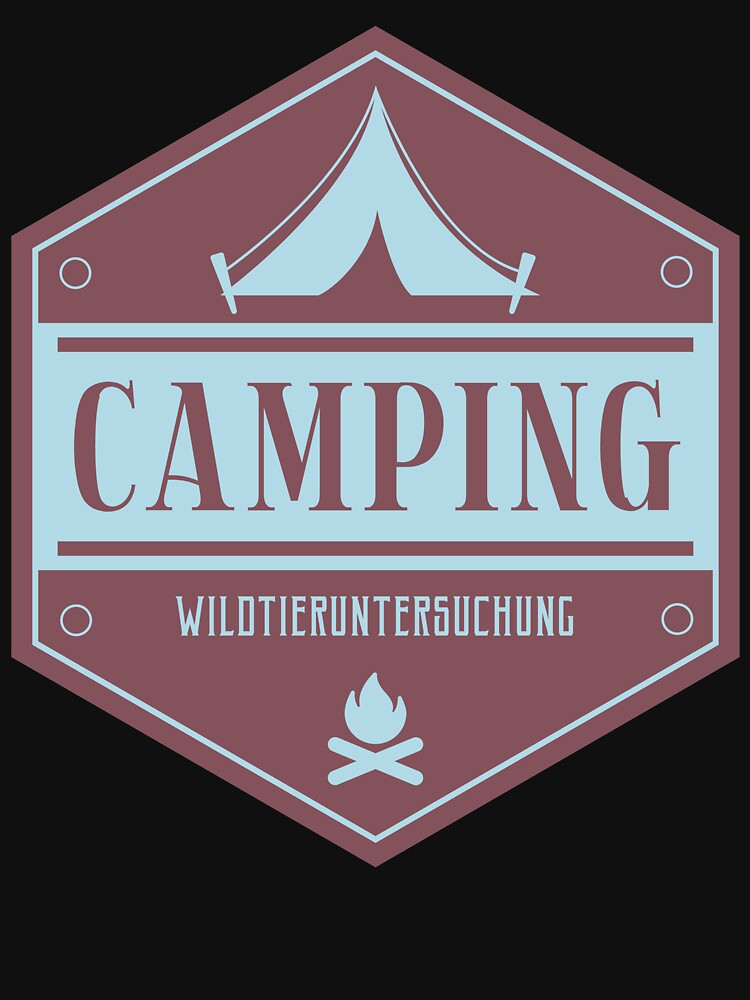 Camping | Wildlife Investigation | German hiking | Black hiking t-shirt by Ainbowz-Artwork