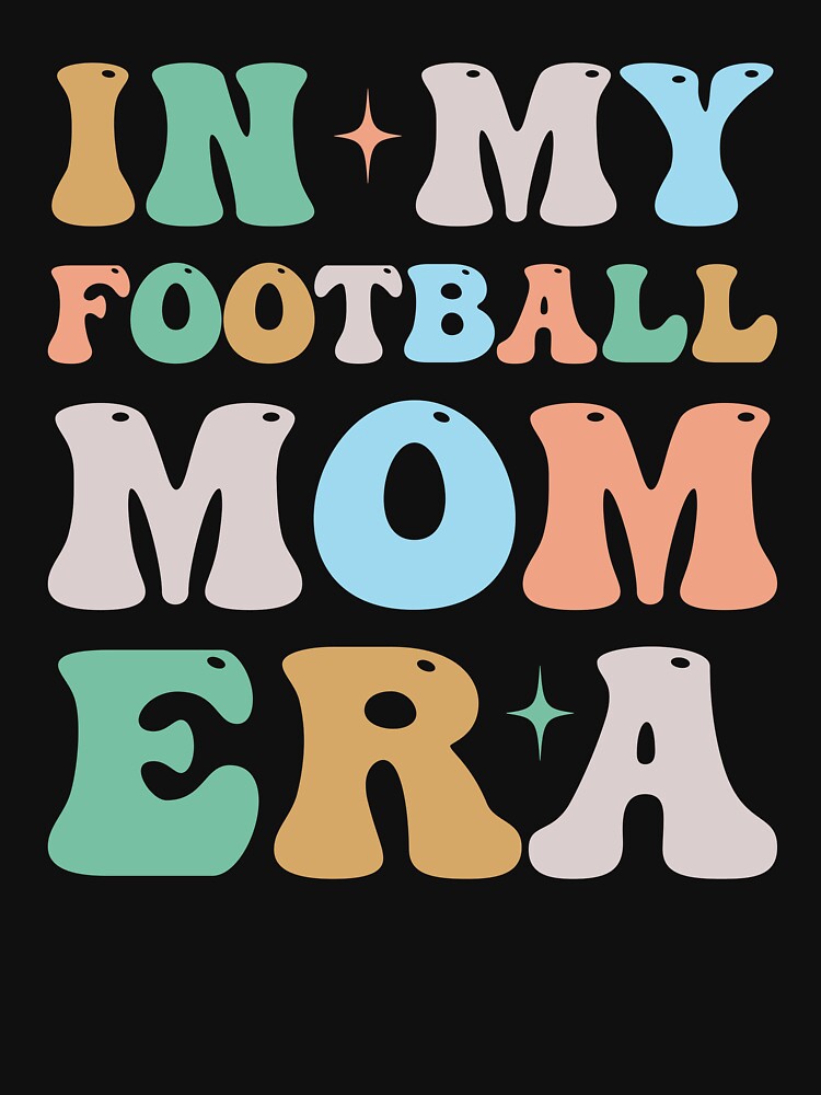 In My Football Mom Era Groovy Retro by WhistleCloset