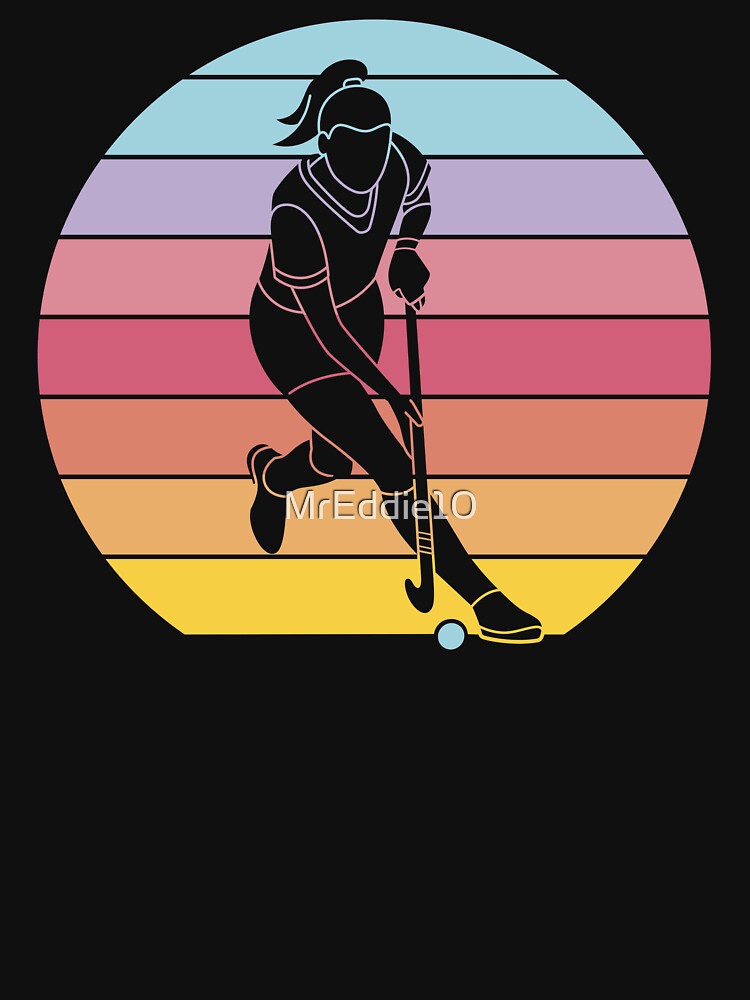 Vintage Field Hockey Player Girl by MrEddie10