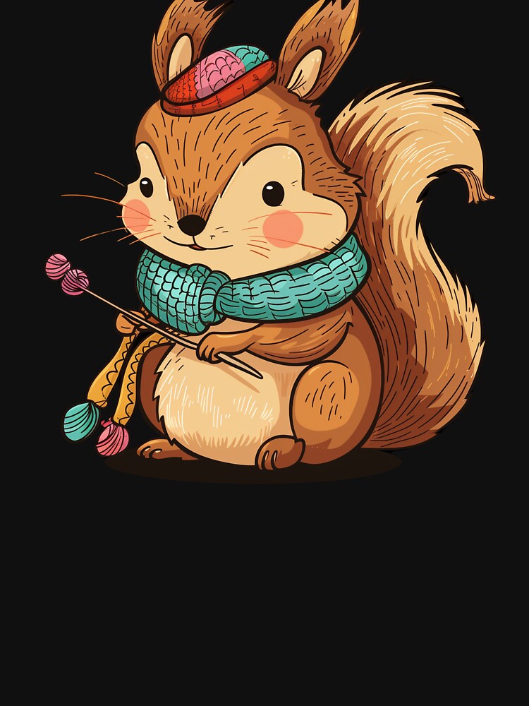 Knitting squirrel by Heneket