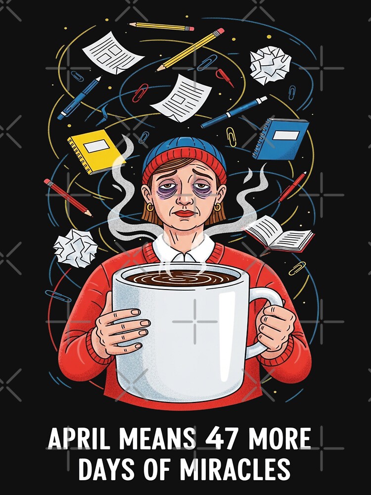 April Means 47 More Days — Funny Teacher Spring Survival Humor by FlamaC