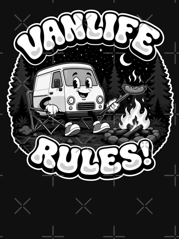 Vanlife Rules! Cute Camper Van Character | Retro Camper Conversion & Tiny Home on Wheels Design by VANLIFE.