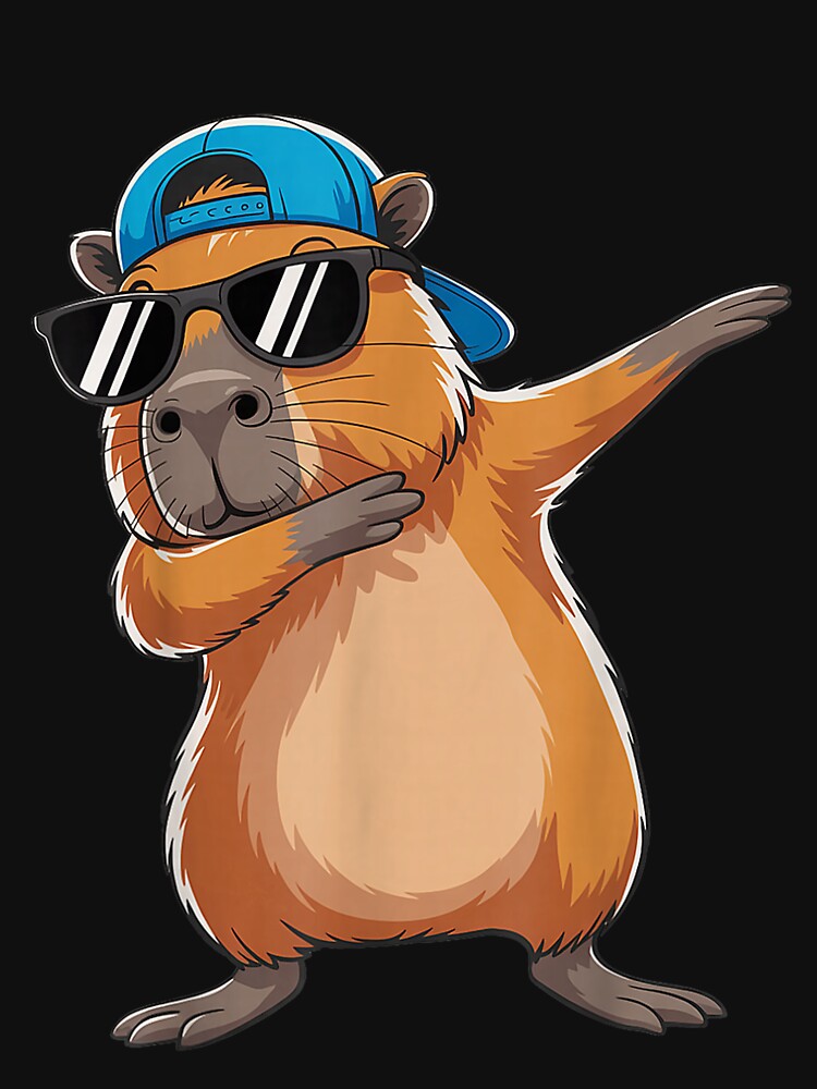 Cute Dabbing Capybara Animal Boys Men Toddler Kids Art for Men Women Kids , Capybara Gift Lover by DZIRI NAJAT