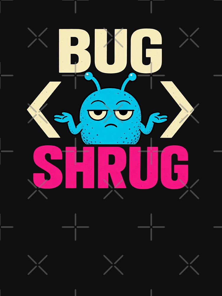 Bug Shrug Software Bug Coding Humor by elderberry