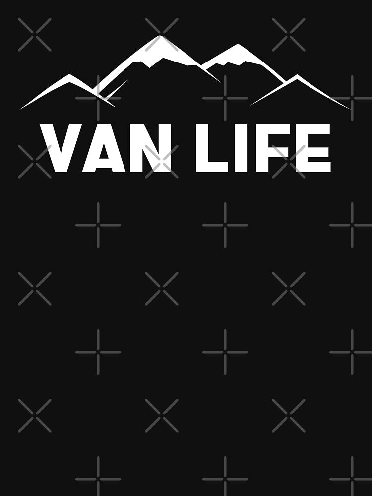 Van Life Mountain Range White Graphic by DARBOL-DESIGN