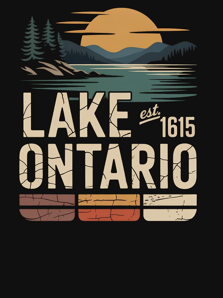 Lake Ontario Vintage Camping Nature, Great Lakes Outdoors by Zizo-DR44
