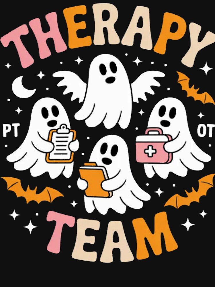 Therapy Team Halloween SLP OT PT Spooky Ghost Speech Therapy by Ikwalima