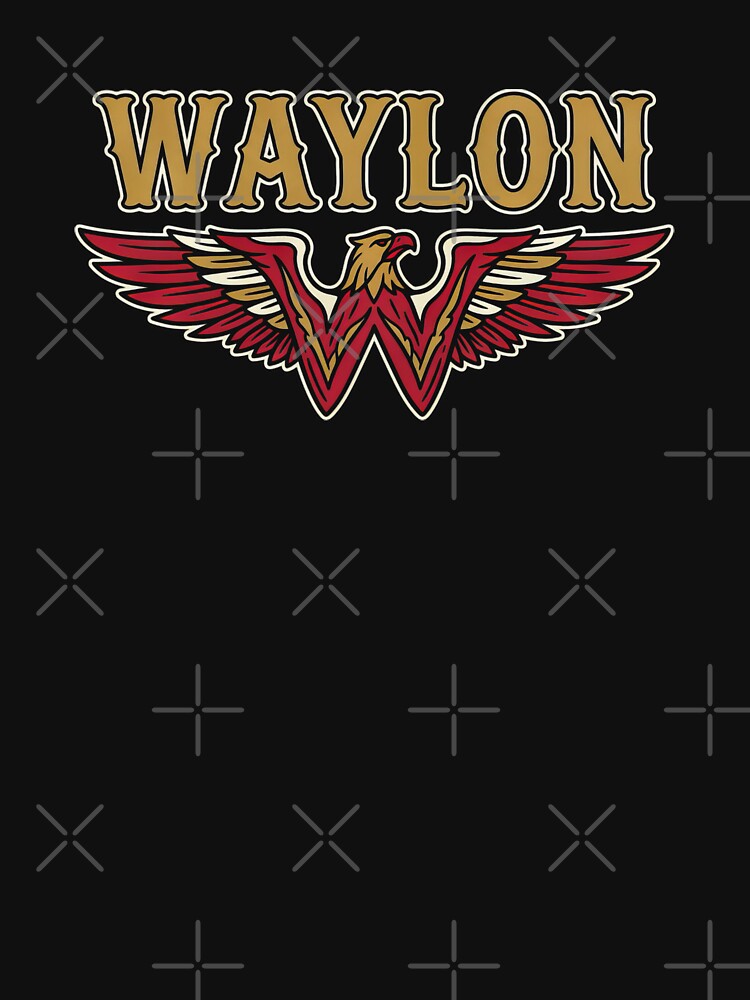 Waylon Jennings Official Merchandise Flying Logo #705 by design-aas-sum