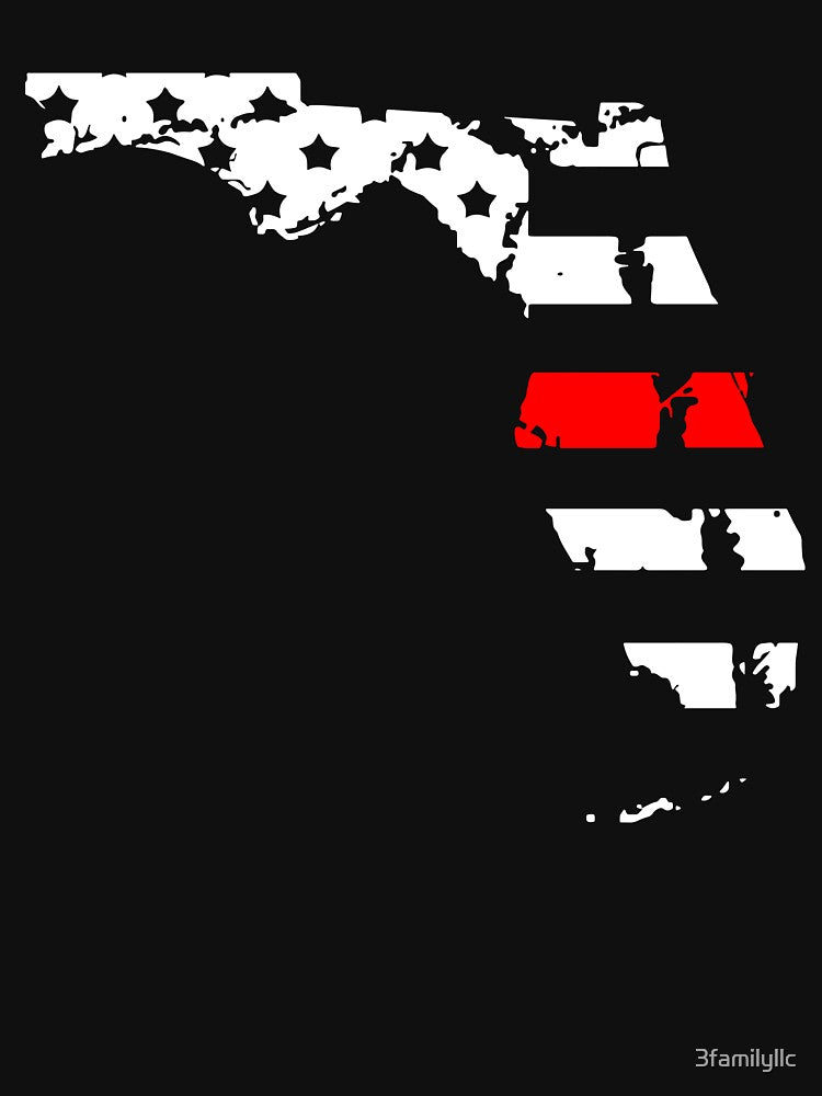 Thin Red Line Firefighter Flag Florida R.E.D T-Shirt by 3familyllc