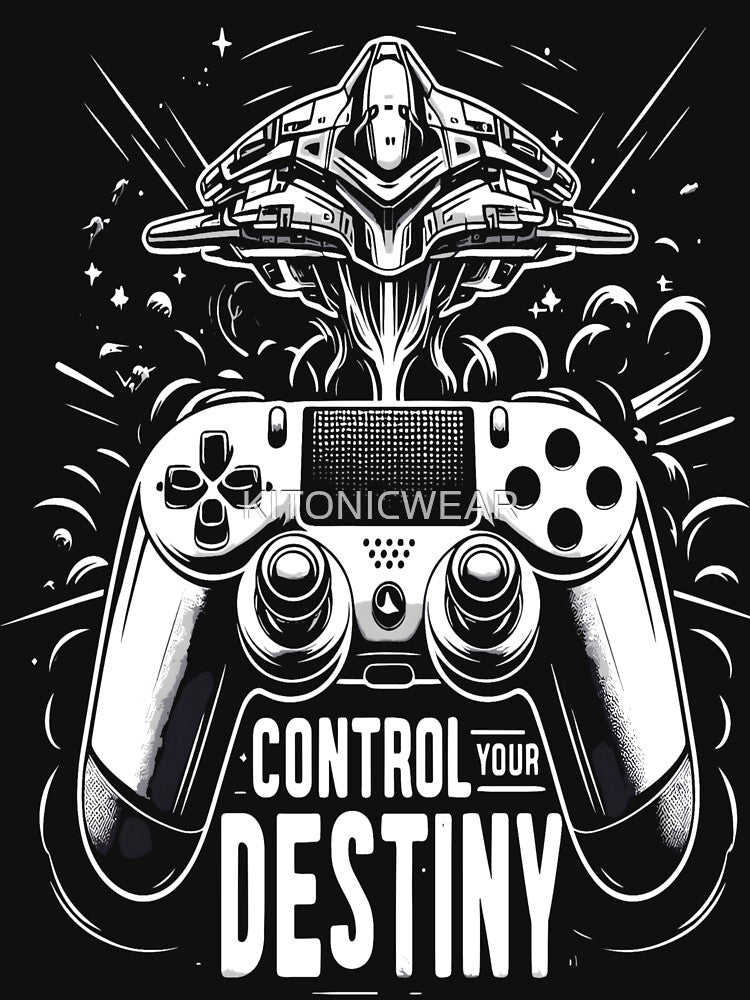 Cool Gamer Control Your Destiny by KitonicTees