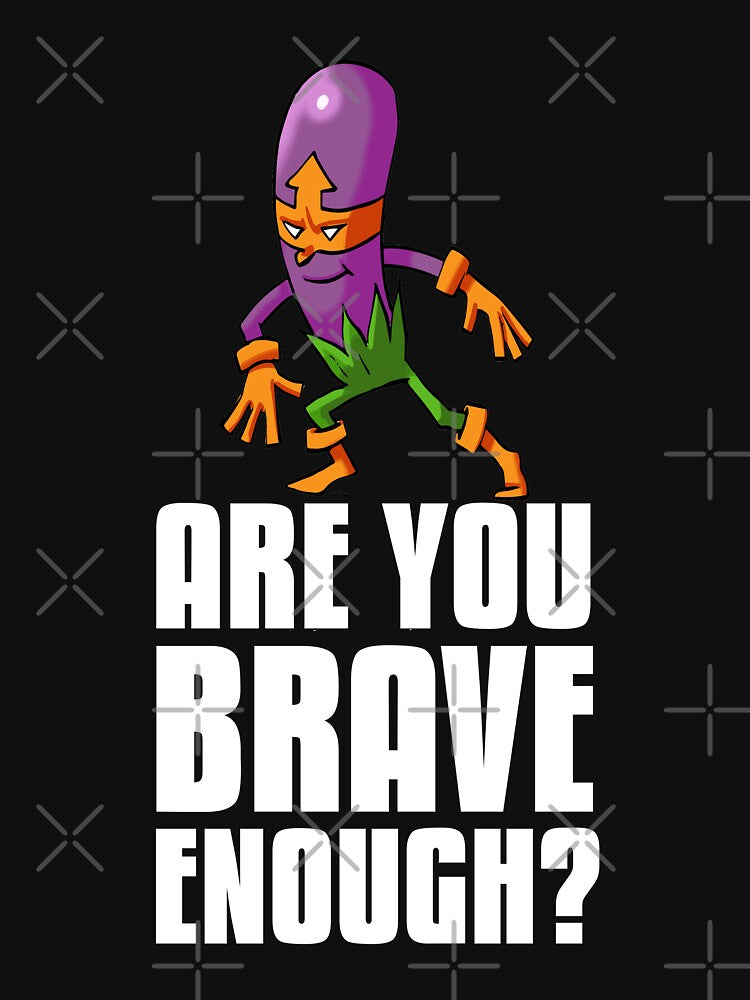 Purple Eggplant Hero Are You Brave Enough? Foodietoon Superhero Aubergine Brinjal by ProjectX23