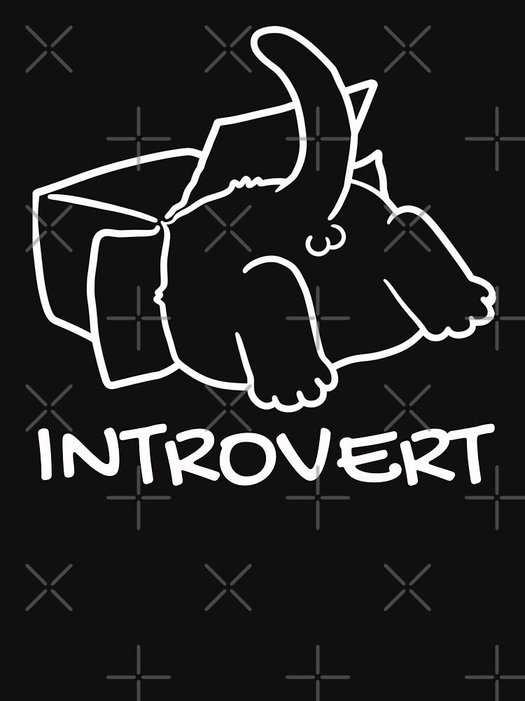 Introvert Cat in a Box by KomixsDesign