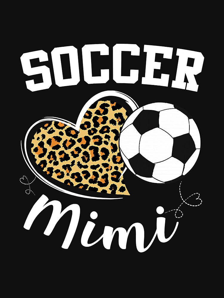 Soccer Mimi Heart Leopard Mom Grandma by BundlerVq