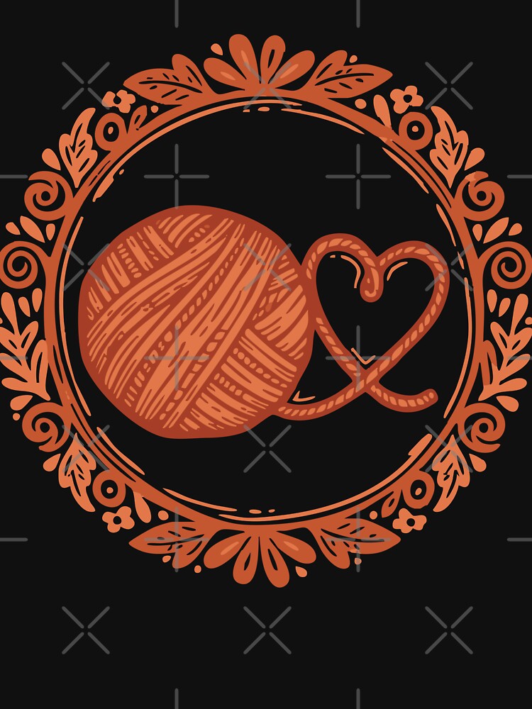Crochet Yarn Heart Funny Crochet Lover Mothers Day by LuminOrb