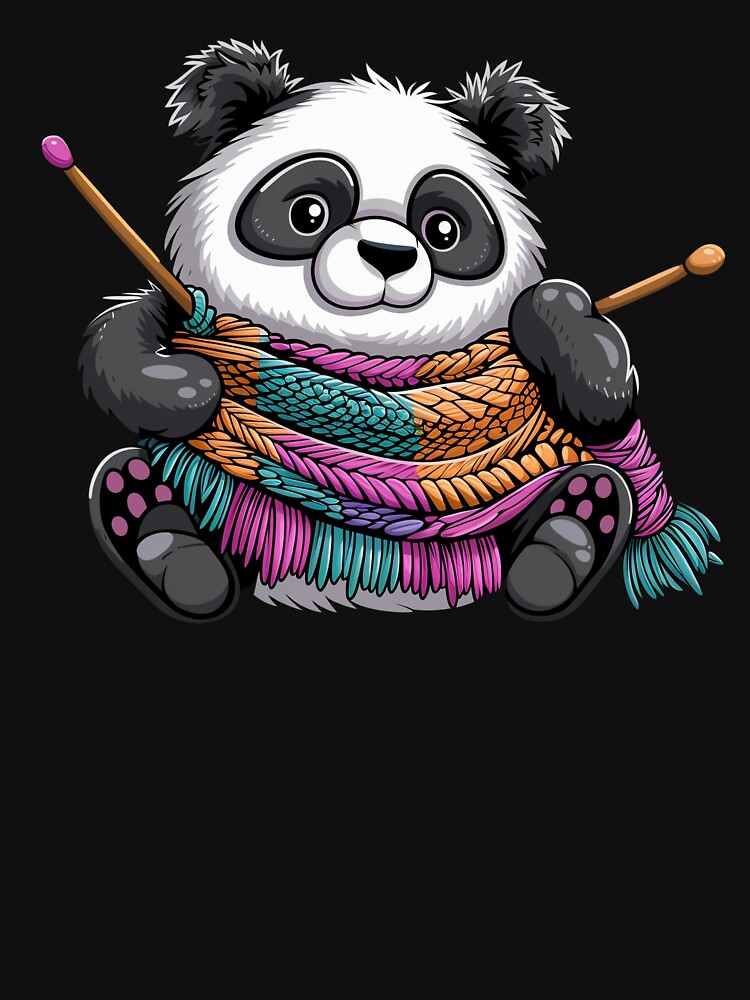 Knitting grandma Panda by Heneket