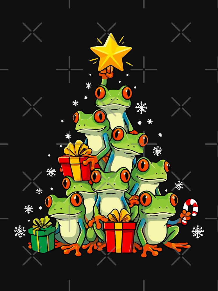 Red Eyed Tree Frog Christmas Tree Lights - Funny Frog Xmas Tree Lover Gift by JUSTBEELEGANT