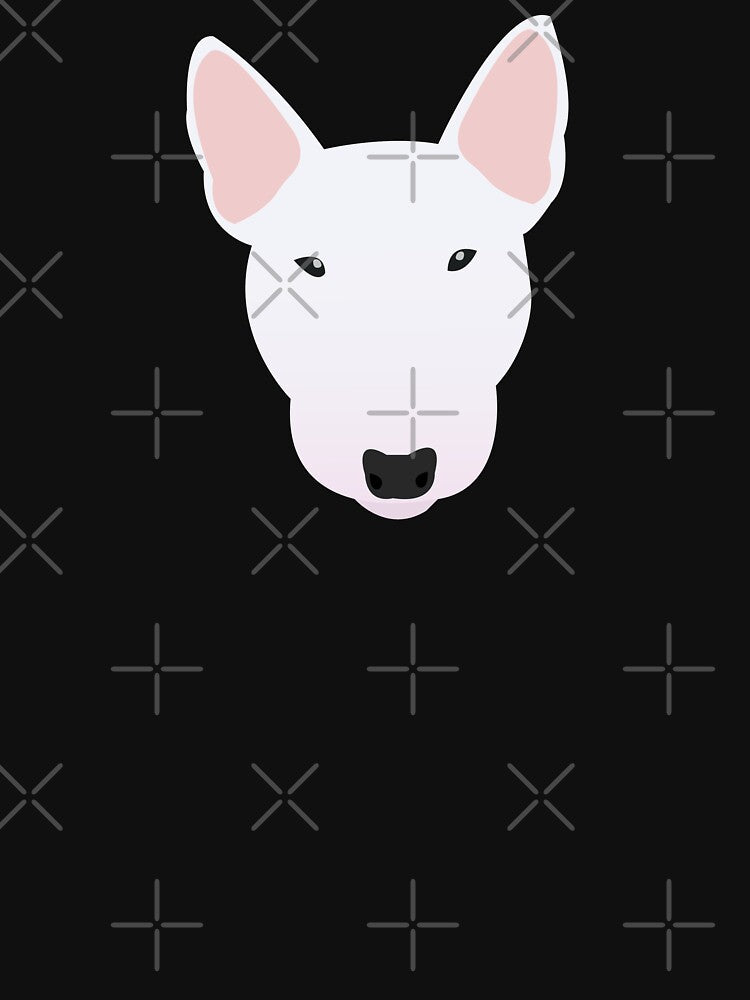 White Miniature Bull Terrier by KCPetPortraits