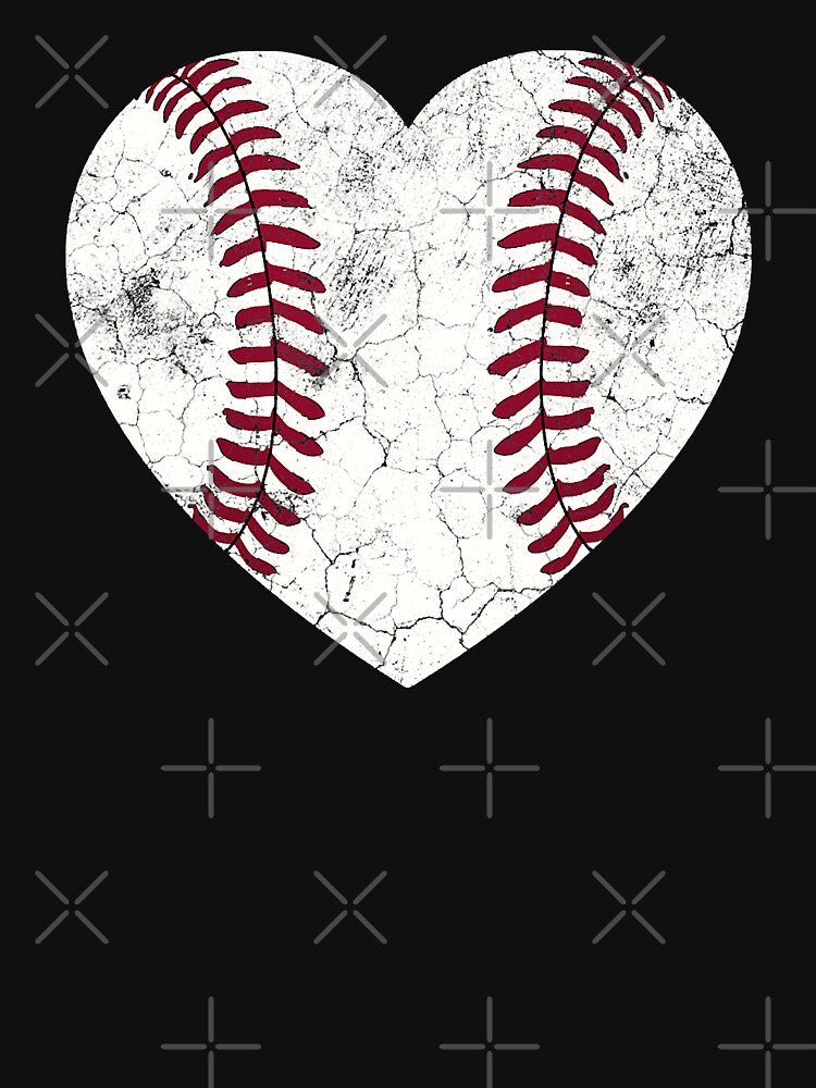 Distressed Heart Baseball Heart Mom Mama Mother's Day Gift by MichelSorour