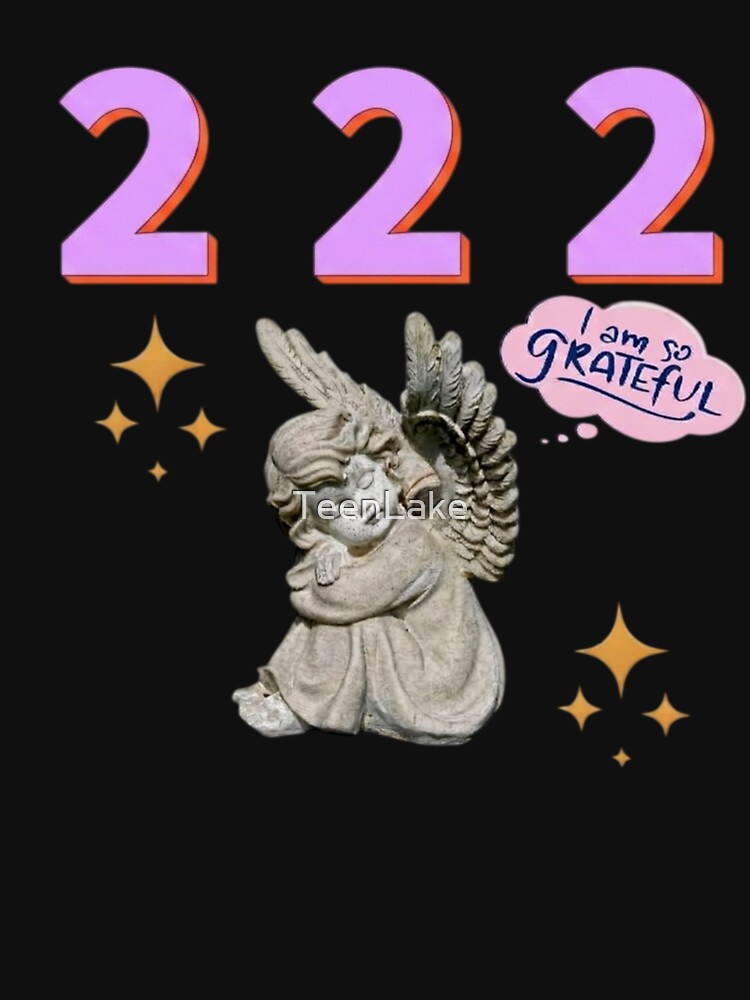 222 Angel Number Design | Aesthetic | Manifest | Manifestation | Grateful | Angels | Spiritual | Gratitude Journals | Pink |  tshirts, mugs, stickers, posters by TeenLake
