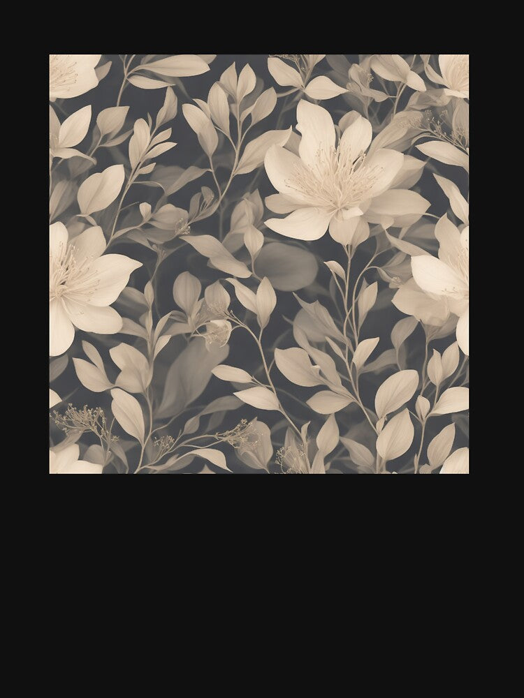 Botanical pattern monochromatic by CoolPixels