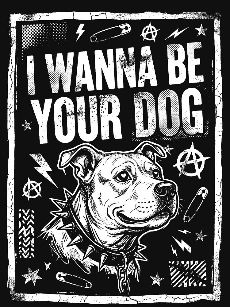 I Wanna Be Your Dog Inspired T-Shirt | Vintage Punk Rock Graphic Tee | Retro Music Poster | Garage Rock Art by windrose